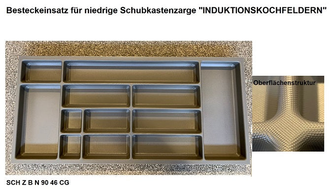 Schüller Besteckeinsatz für niedrige Schubkastenzarge INDUKTIONSKOCHFE – Küchen Geisler