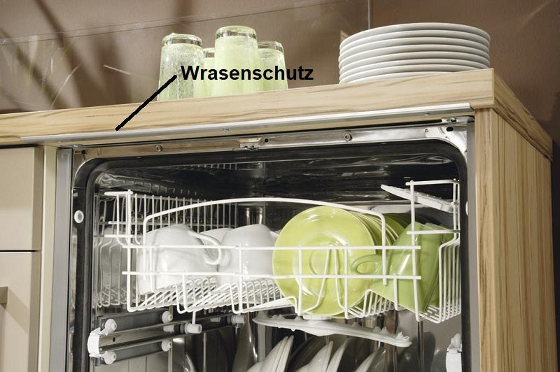 spülmaschine schutzblech Burger Küchen Wrasenschutzleiste für Geschirrspüler oder Backofen