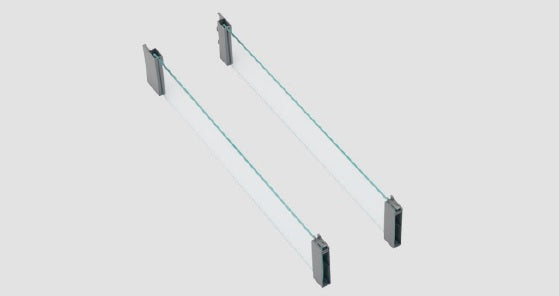 Schüller Glas-Boxside 4 mm für Auszug/Innenauszug mit Relingstange