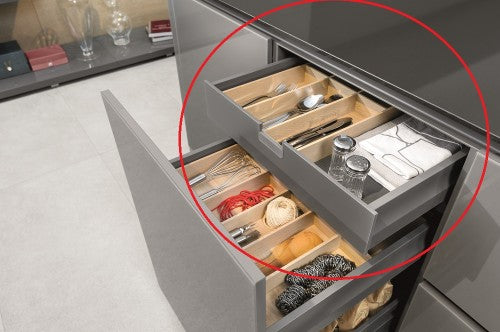 Häcker Küchen Innenschubkasten Systemat mit Metallblende für den Einba – Küchen Geisler