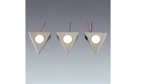 Impuls LED Dreiecksleuchte Edelstahl-Optik