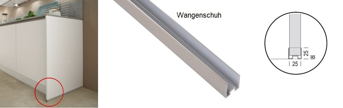 Nobilia Wangenschuh für 25 mm starke Wangen
