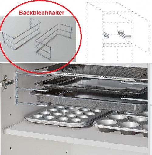 backblech aufbewahrung küche Schüller Küchen Backblechhalter