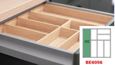 Häcker Küchen Besteckeinsatz Massivholz Eiche natur teilmassiv