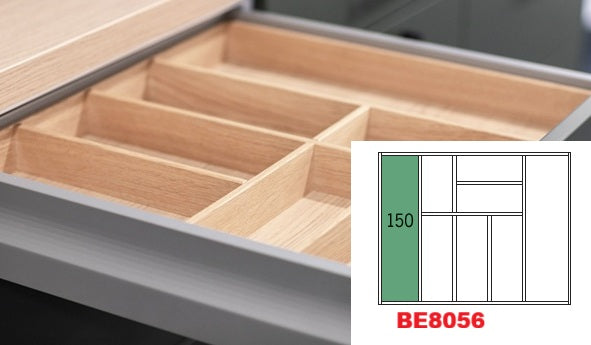 Häcker Küchen Besteckeinsatz Massivholz Eiche natur teilmassiv