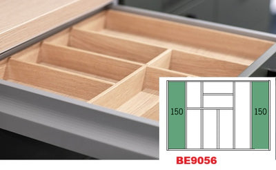 Häcker Küchen Besteckeinsatz Massivholz Eiche natur teilmassiv