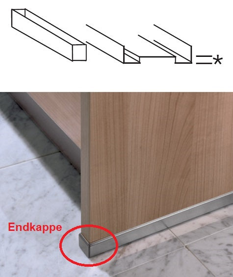 Häcker Küchen Wangenschutzprofil Kunststoff