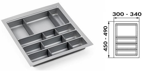 Besteckeinsatz Ordine Kunststoff passend für Nobilia Küchen bis Einbaudatum 07/2012