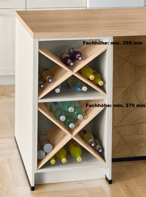 Nobilia Weinkreuz in Eiche Massivholz