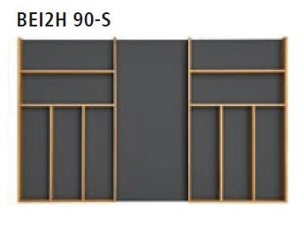 Nolte Innenorganisation -Set 1 - Echtholz Eiche für Schubkasten und Innenschubkästen