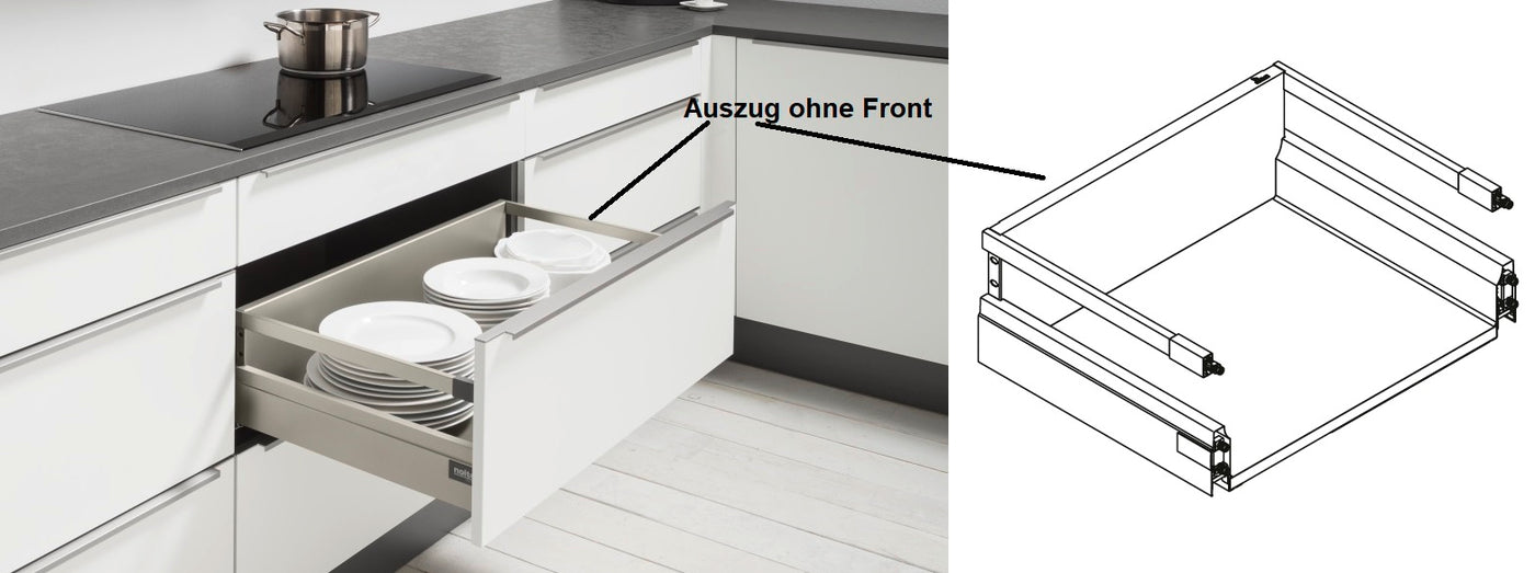 Nolte PremiumLine Auszug für Fronten ohne Frontblende – Küchen Geisler