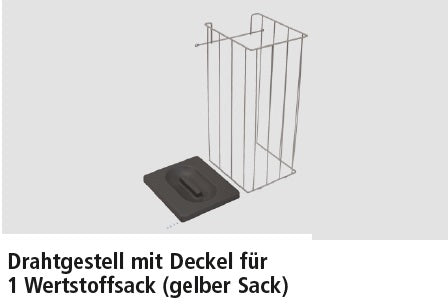 Schüller Zubehör für Drahtgestell mit Deckel für 1 Wertstoffsack – Küchen Geisler