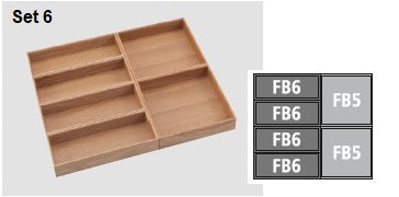 Schüller Flex-Box-Set für Schubkästen Eiche natur