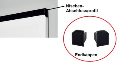 Nobilia Nischen-Abschlussprofil - Aluminiumprofil, 2-teilig